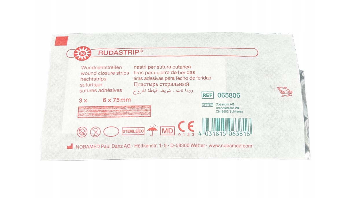 Rudastrip benzi de închidere a rănilor 6mm* 75mm 3pcs
