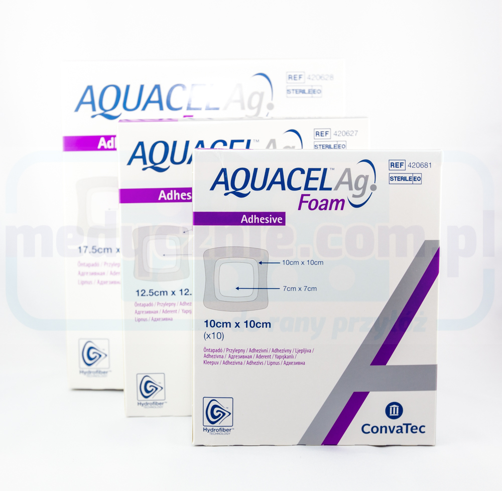 Aquacel Foam Ag adeziv 19.8 * 14cm multistrat spumă pansament 1pc