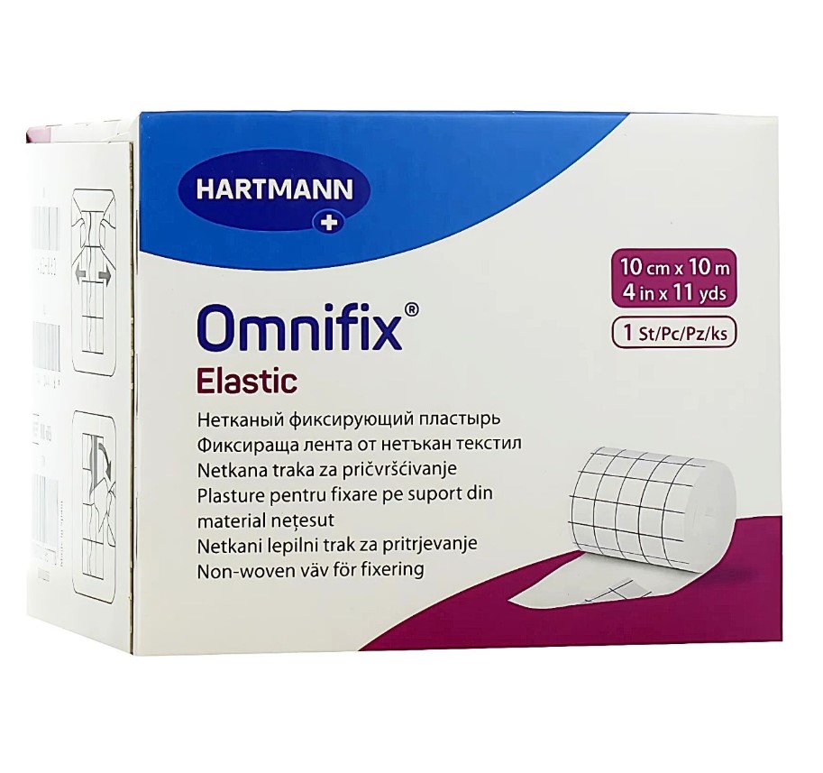 Omnifix Bandă elastică nețesută 10cm * 10m 1 buc rolă de pansament autoadezivă