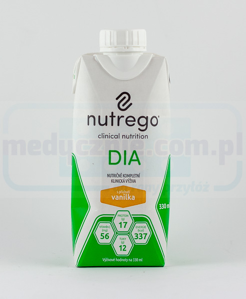Nutrego DIA 12x330 ml Vanilie dietă pentru pacienții diabetici
