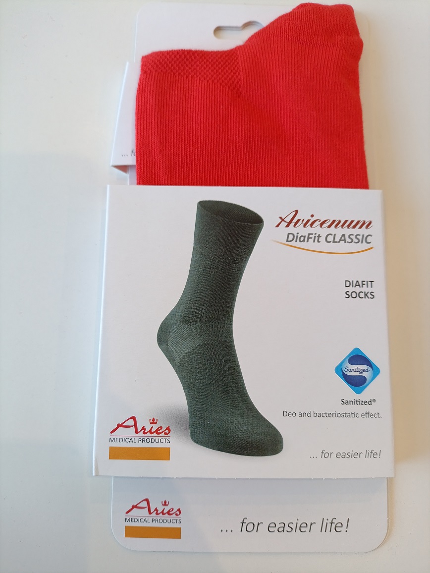 Avicenum DiaFit CLASSIC șosete diabetice mărimea 41-44 pereche 3030 roșu